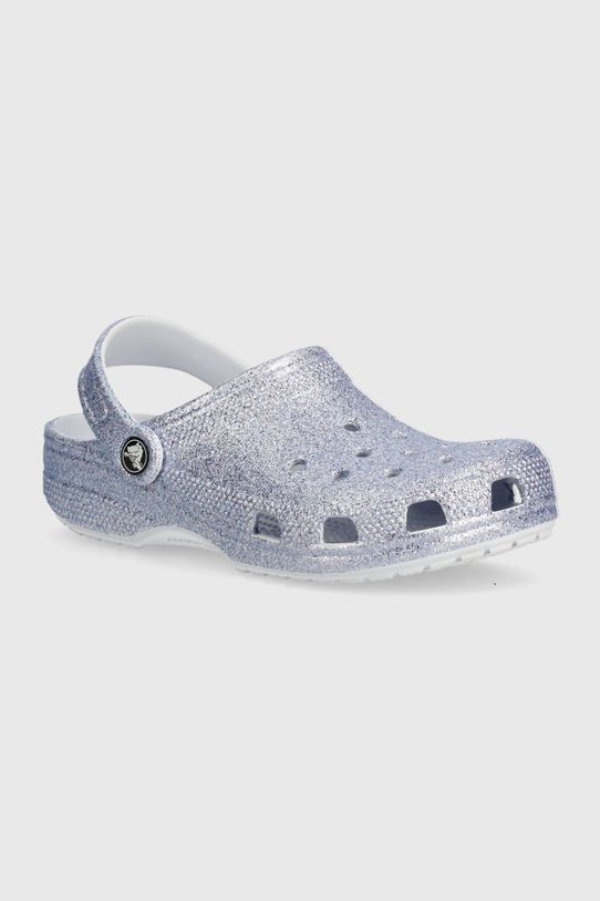 Дитячі шльопанці Crocs Classic Glitter Clog фіолетовий 206993.Classic.Glitter.