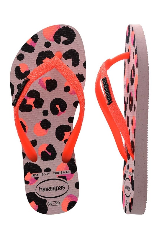 Παιδικές σαγιονάρες Havaianas KIDS SLIMLITTER TREN 4146976.6386 πορτοκαλί
