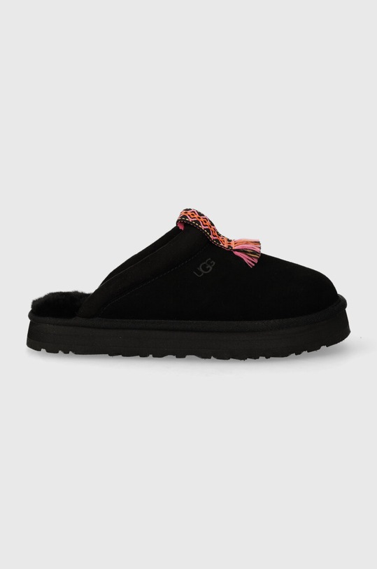 UGG kapcie zamszowe dziecięce TAZZLE czarny 1153053K