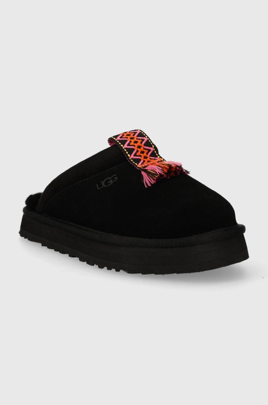 UGG kapcie zamszowe dziecięce TAZZLE 1153053K czarny SS24