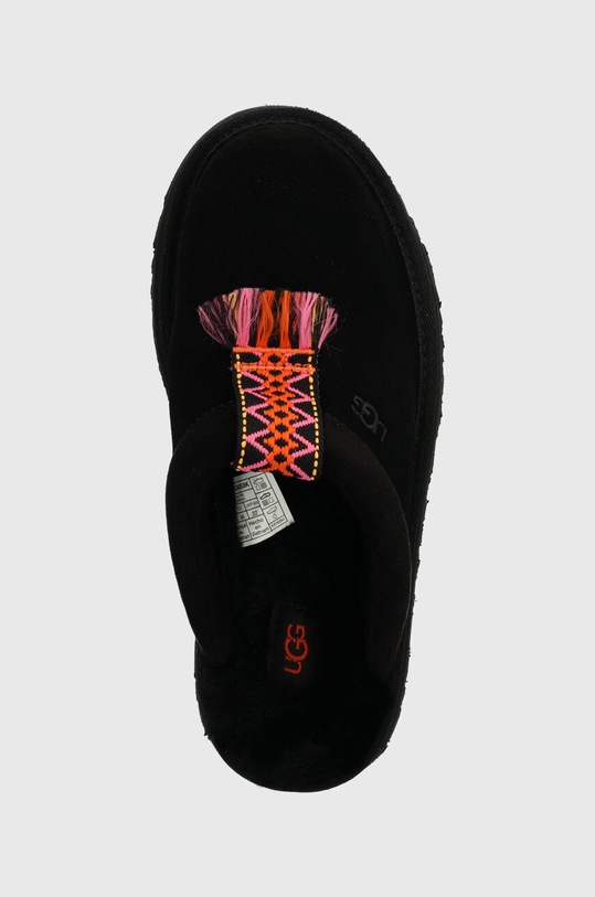UGG kapcie zamszowe dziecięce TAZZLE czarny 1153053K