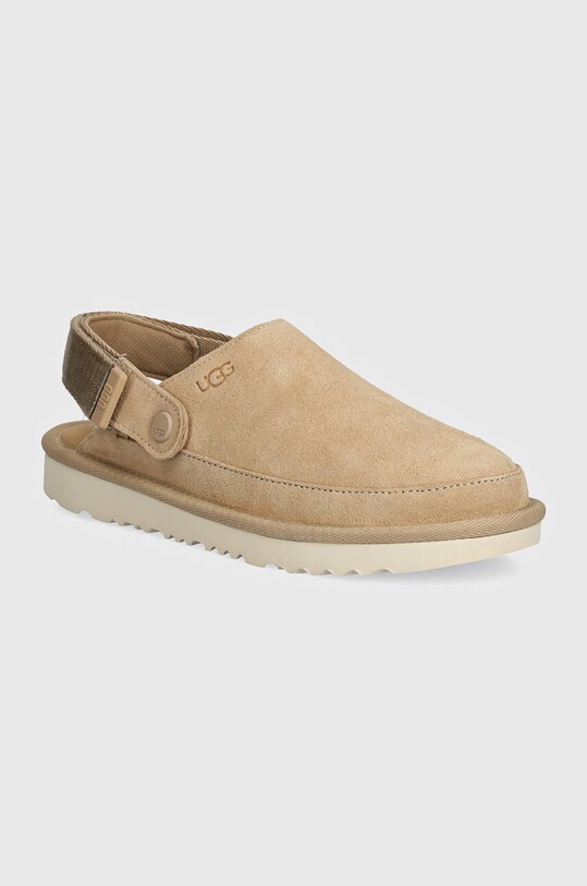 UGG papuci din piele intoarsa pentru copii GOLDENSTAR CLOG bej 1159770K