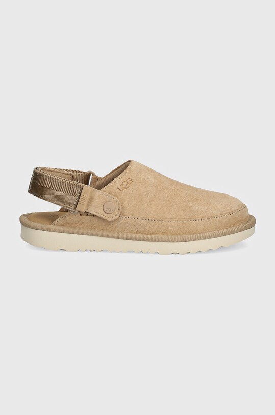 UGG papuci din piele intoarsa pentru copii GOLDENSTAR CLOG 1159770K bej AW24