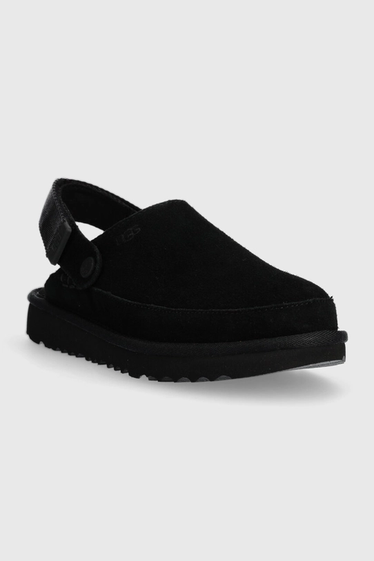 UGG papuci din piele intoarsa pentru copii GOLDENSTAR CLOG 1159770K negru AW24