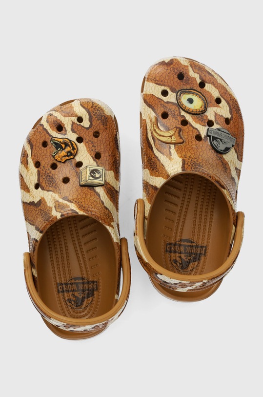 Dječje natikače Crocs JURASSIC WORLD CLASSIC CLOG smeđa 208808.CROCS.JURASSIC.W