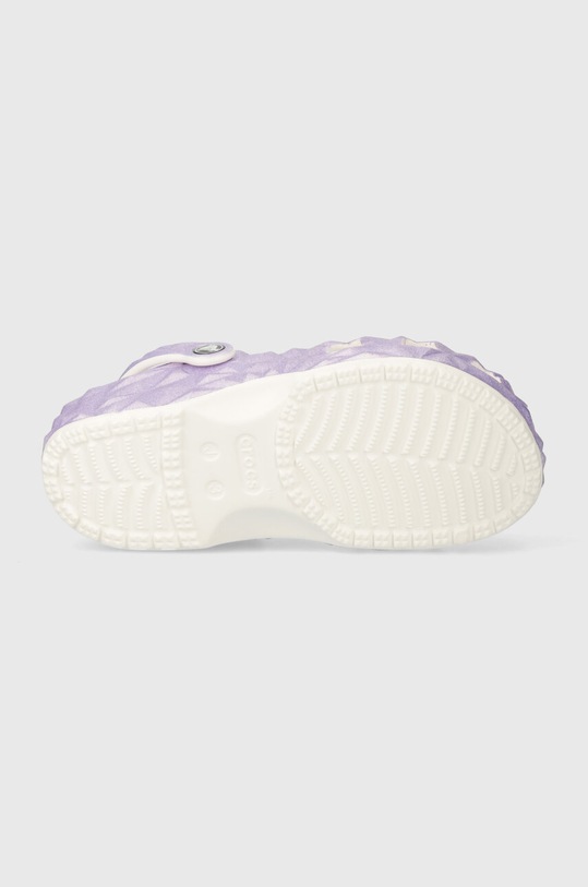 Crocs klapki dziecięce CLASSIC IRIDESCENT GEO CLOG 209693.CROCS.CLASSIC.IR fioletowy