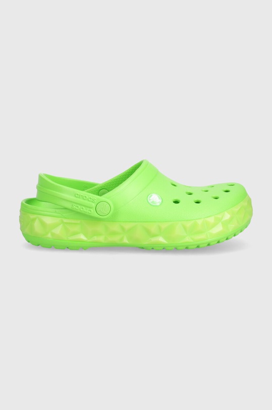 Παιδικές παντόφλες Crocs Geometric Glow Band 210132.CrocbandGeometri πράσινο SS24