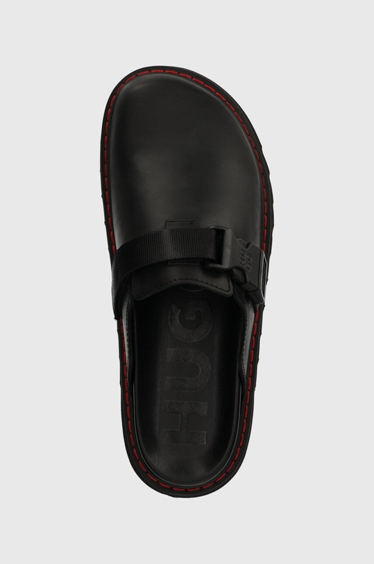 Kožené pantofle HUGO Syrax černá 50512728.001