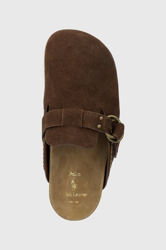 Замшеві шльопанці Polo Ralph Lauren Turbach Clog коричневий 803931273001.200