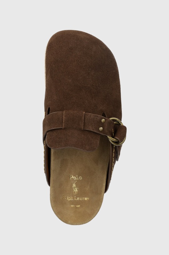 Polo Ralph Lauren papuci din piele Turbach Clog maro 803931273001.200