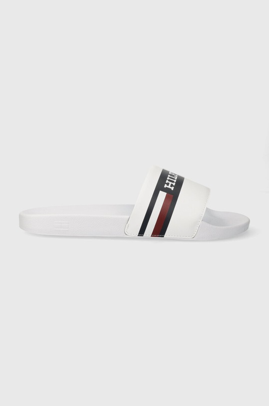 Šľapky Tommy Hilfiger CORPORATE HILFIGER POOL SLIDE FM0FM04911 biela SS24