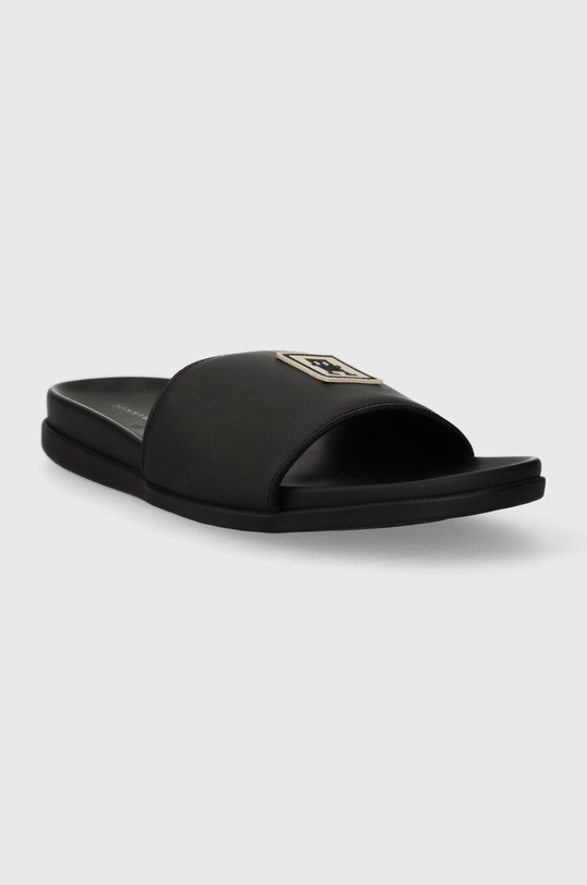 Взуття Шкіряні шльопанці Tommy Hilfiger TH RUBBER PATCH LEATHER SANDAL FM0FM05031 чорний