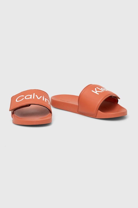 Παντόφλες Calvin Klein POOL SLIDE ADJ πορτοκαλί HM0HM01357