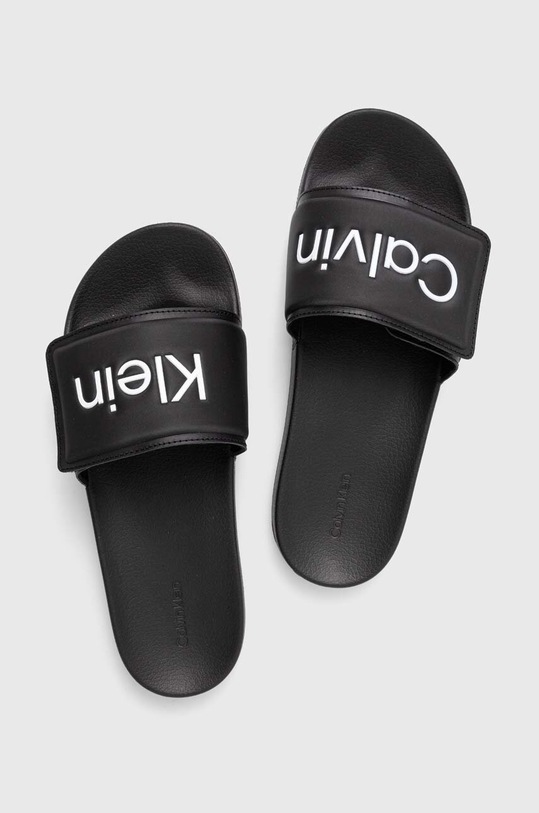 Παντόφλες Calvin Klein POOL SLIDE ADJ μαύρο HM0HM01357