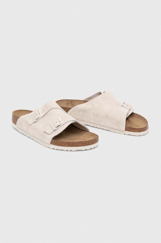 Semišové šľapky Birkenstock Zürich 1025028 béžová SS24