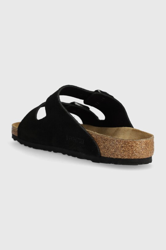Obuwie Birkenstock klapki zamszowe Arizona 1027152 czarny