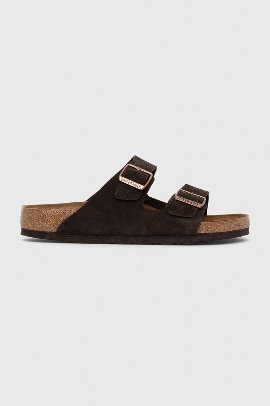 Semišové šľapky Birkenstock Arizona hnedá 1027077