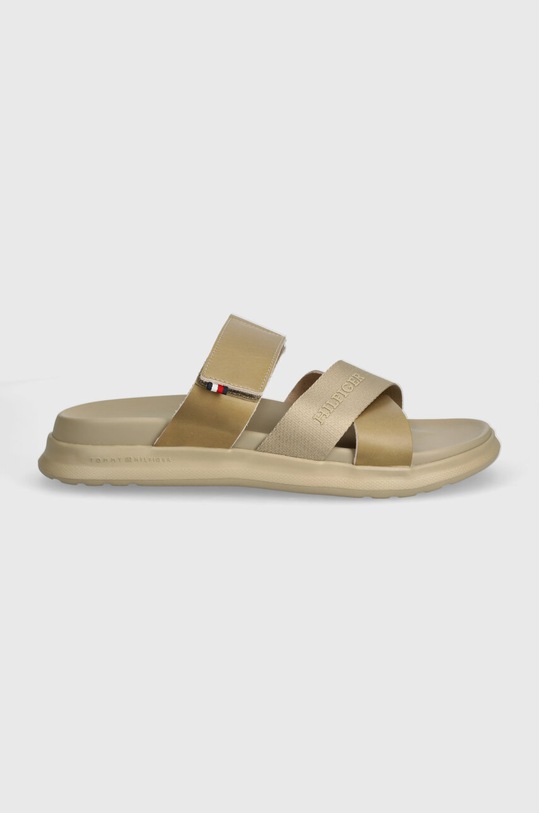 Tommy Hilfiger bőr papucs D DENSITY MIX SANDAL FM0FM05004 bézs SS24