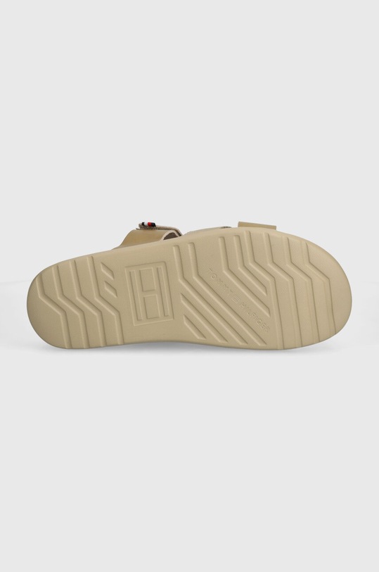 Tommy Hilfiger bőr papucs D DENSITY MIX SANDAL FM0FM05004 bézs