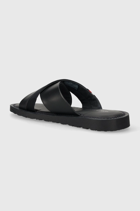 Boty Kožené pantofle Tommy Hilfiger CORE LTH CRISS C SANDAL FM0FM05010 námořnická modř