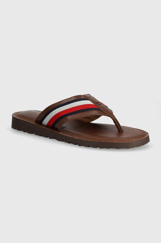 Japanke Tommy Hilfiger CORE TOE POST SANDAL tekstil smeđa FM0FM05011
