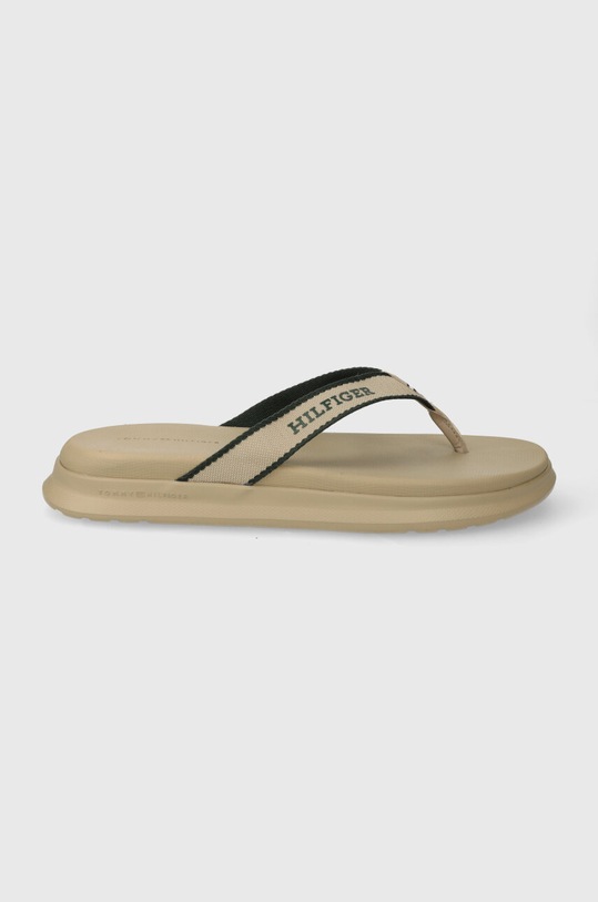 Tommy Hilfiger japonki DUAL DENSITY TOE BEACH SANDAL beżowy FM0FM05015