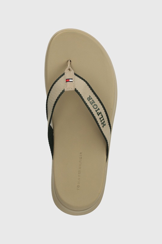Tommy Hilfiger japonki DUAL DENSITY TOE BEACH SANDAL beżowy FM0FM05015