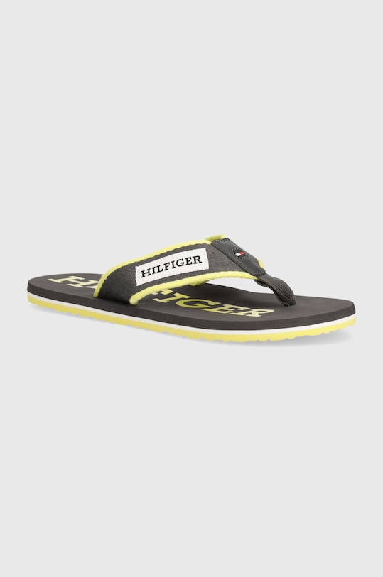 Žabky Tommy Hilfiger PATCH BEACH SANDAL šedá FM0FM05024