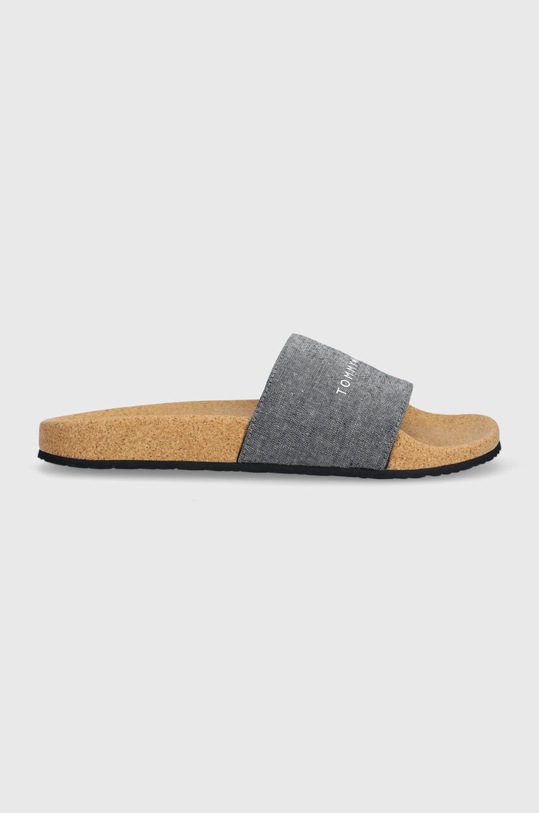 Tommy Hilfiger klapki TH CORK POOL SLIDE granatowy FM0FM05075