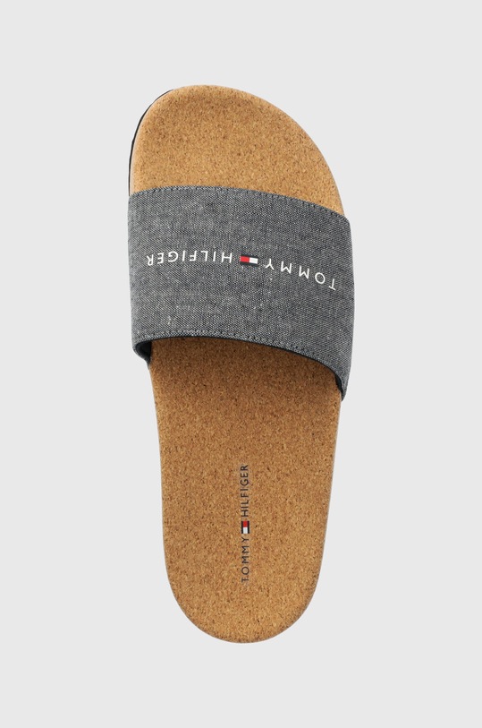 Tommy Hilfiger klapki TH CORK POOL SLIDE granatowy FM0FM05075