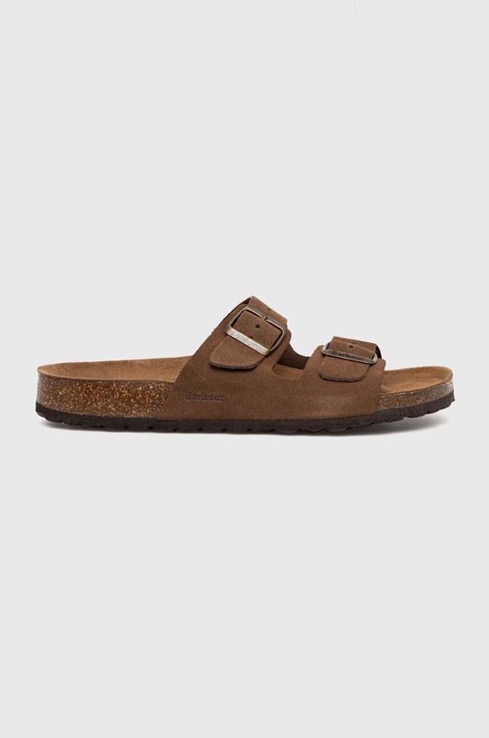 Barbour klapki zamszowe Sennen brązowy MFO0752BE33