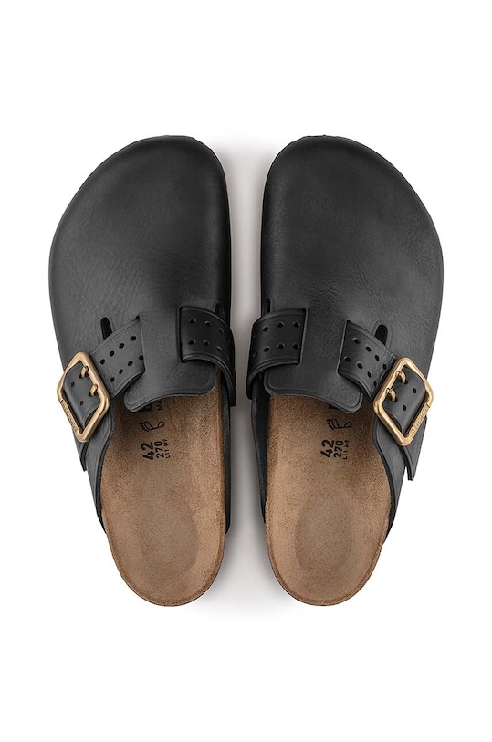 Кожаные шлепанцы Birkenstock Boston Bold Gap 1022577 чёрный