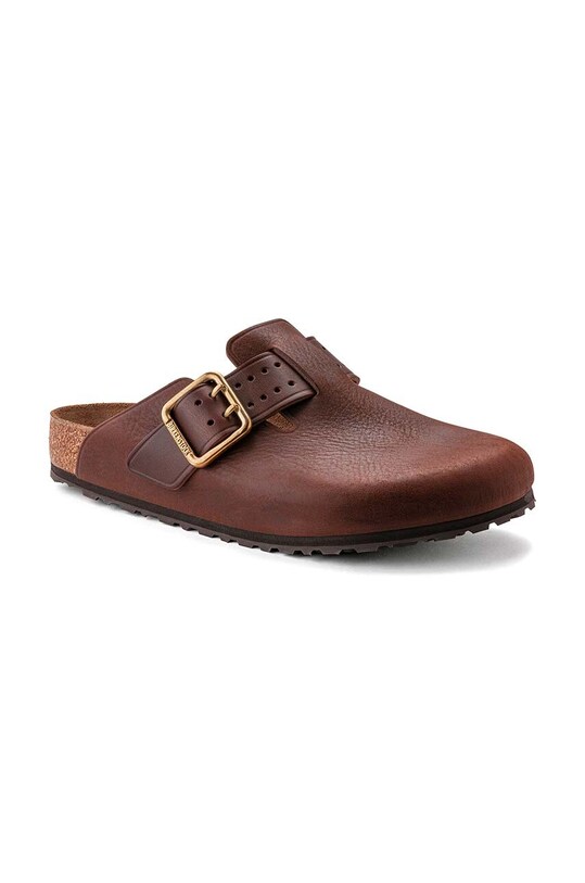 Кожаные шлепанцы Birkenstock Boston Bold Gap 1022589 коричневый SS24