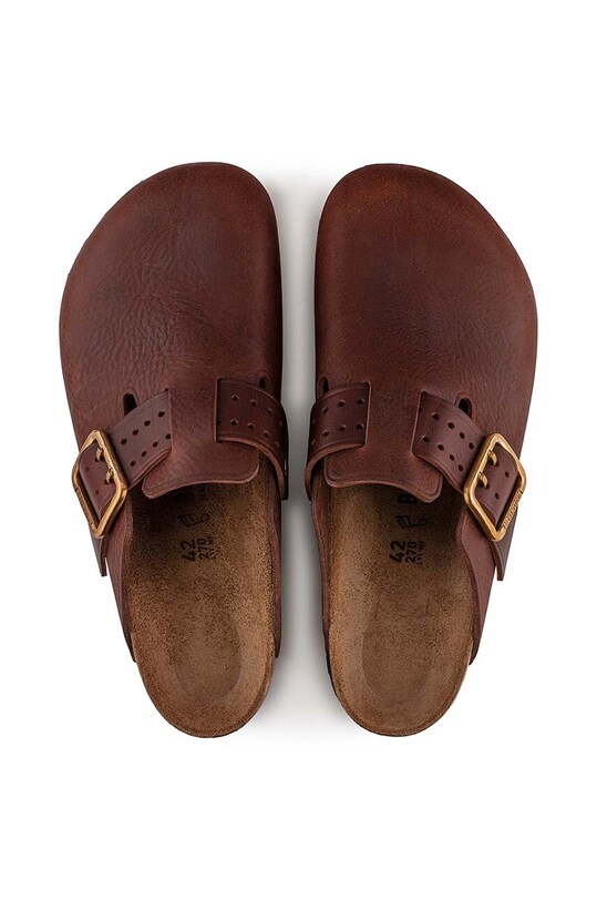 Кожаные шлепанцы Birkenstock Boston Bold Gap 1022589 коричневый
