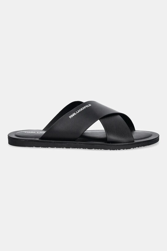 Karl Lagerfeld slapi de piele KASTOR III KL70214.000 negru SS24