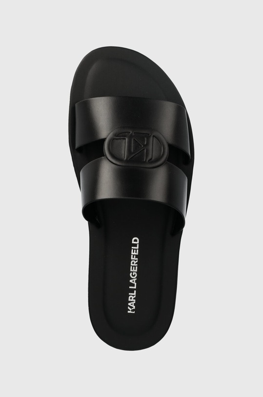 Karl Lagerfeld bőr papucs KASTOR III KL fekete KL70224.000