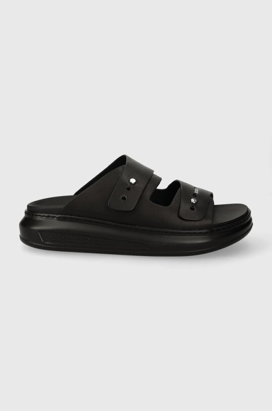 Kožne natikače Karl Lagerfeld KAPRI MENS KL52504.00X crna SS24