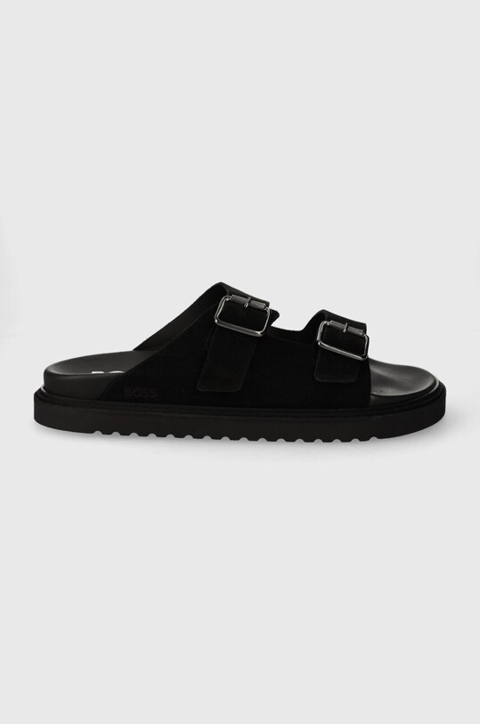 BOSS papuci din piele Cliff negru 50516784.001