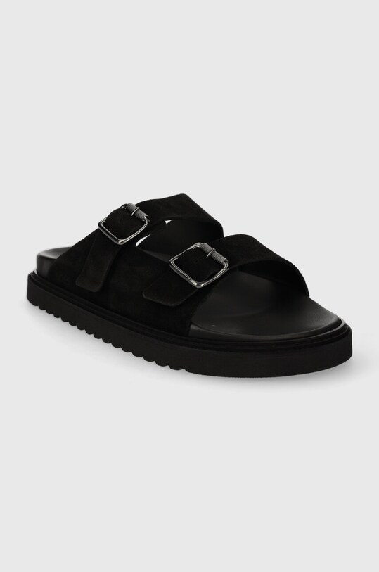 BOSS papuci din piele Cliff 50516784.001 negru SS24