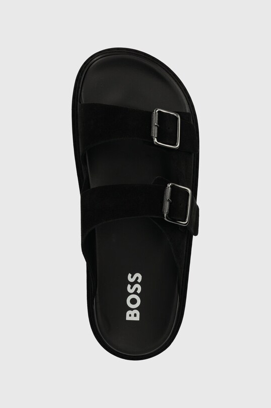 BOSS papuci din piele Cliff negru 50516784.001