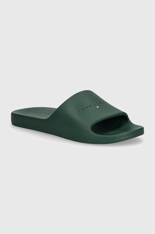 Šľapky Tommy Jeans TJM BASIC SLIDE zelená EM0EM01519