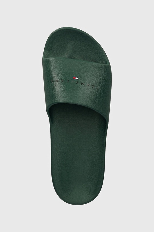 Šľapky Tommy Jeans TJM BASIC SLIDE zelená EM0EM01519