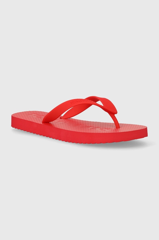 Žabky Tommy Jeans TJM BEACH FLIP FLOP červená EM0EM01392