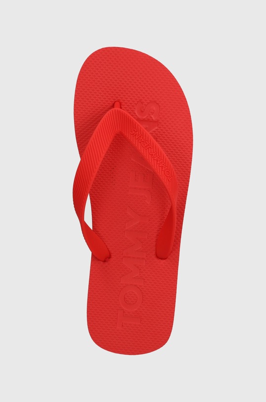 Žabky Tommy Jeans TJM BEACH FLIP FLOP červená EM0EM01392