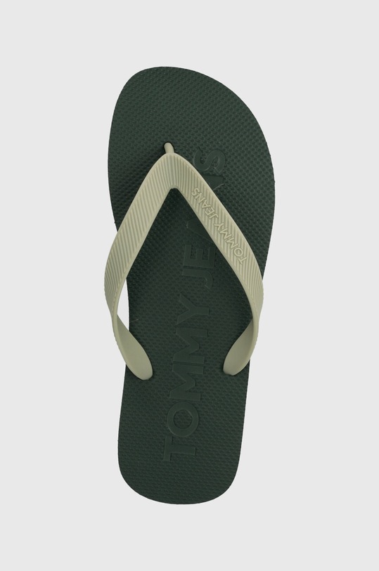Tommy Jeans slapi TJM BEACH FLIP FLOP verde EM0EM01392