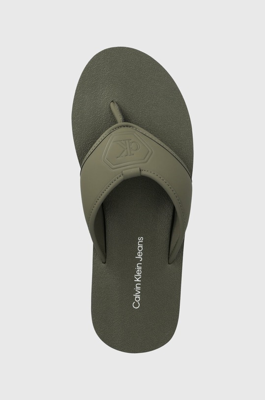 Calvin Klein Jeans japonki THONG SANDAL SLIPON RP IN BTW zielony YM0YM00943