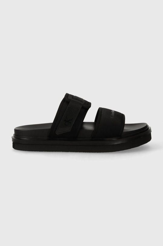 Calvin Klein Jeans papuci DOUBLE BAR SANDAL WB IN BR YM0YM00946 negru SS24