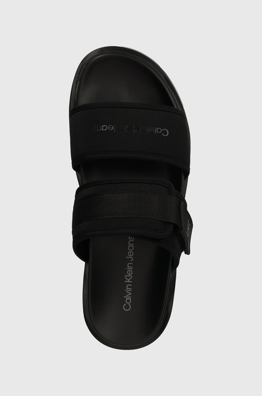 Calvin Klein Jeans papuci DOUBLE BAR SANDAL WB IN BR negru YM0YM00946