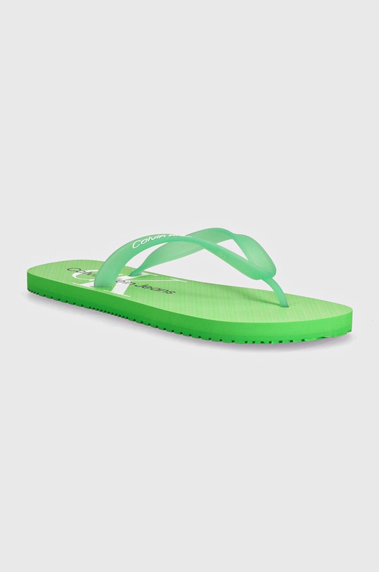 Calvin Klein Jeans japonki BEACH SANDAL GLOSSY zielony YM0YM00952