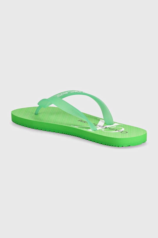 Obuwie Calvin Klein Jeans japonki BEACH SANDAL GLOSSY YM0YM00952 zielony